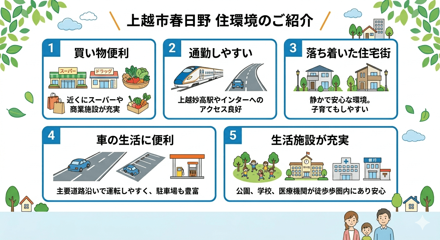 上越市春日野が選ばれる理由