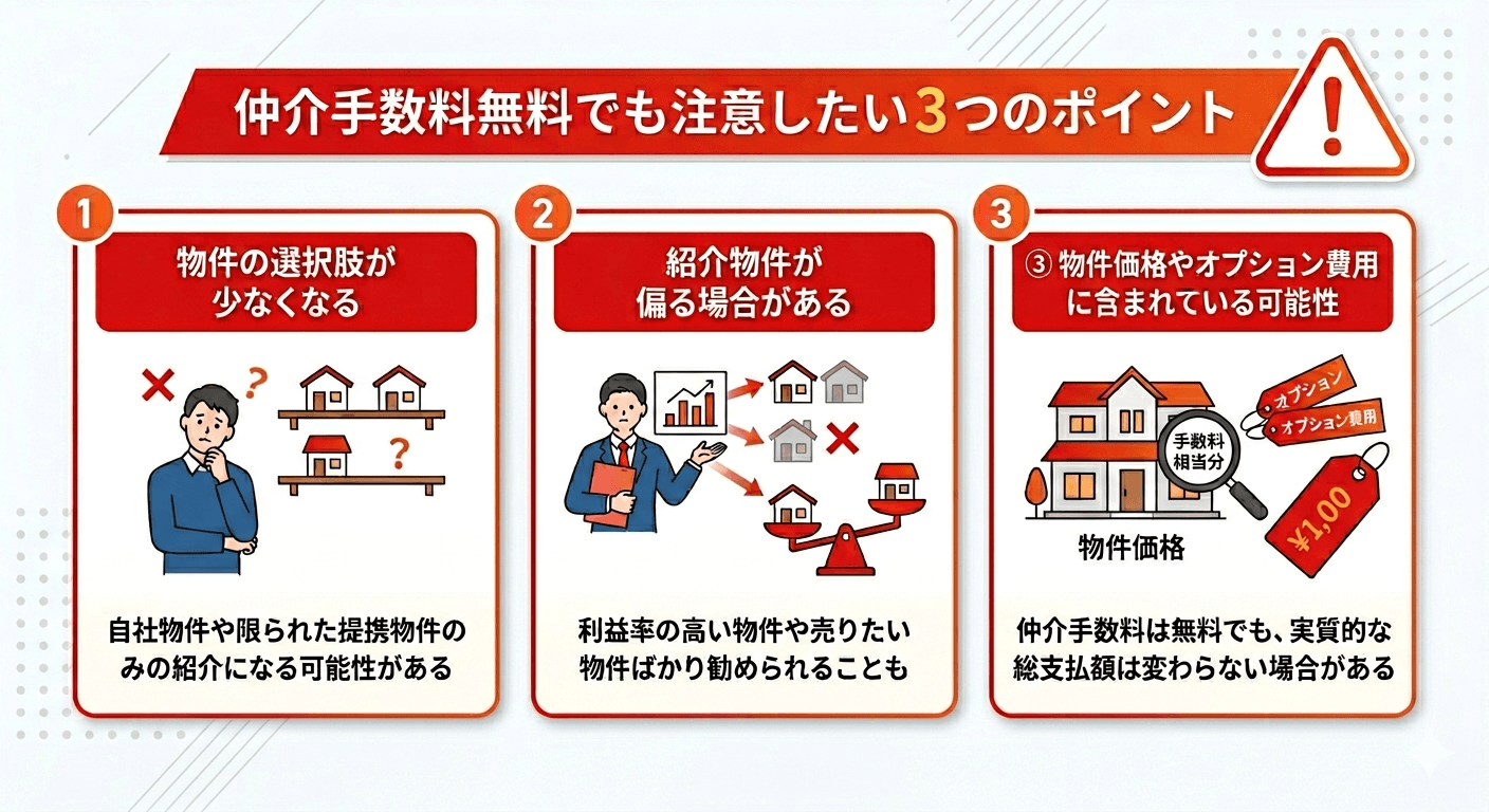 上越市の不動産仲介手数料無料の注意する点